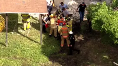 1 hospitalized after being pulled from partially collapsed South Miami construction site