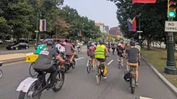 Philly cyclists ride through the city to call for concrete protection on Spruce and Pine streets